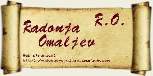 Radonja Omaljev vizit kartica